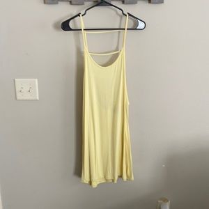 Yellow dress with cute cut out back!